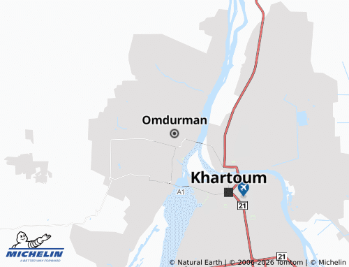 Mapa MICHELIN Omdurman - ViaMichelin