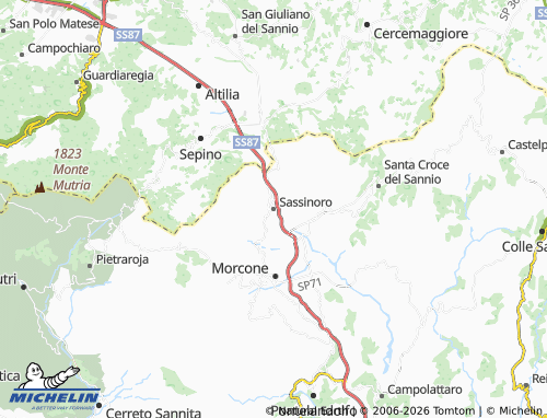 MICHELIN Sassinoro map - ViaMichelin