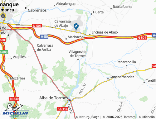 Mapa MICHELIN Villagonzalo de Tormes - ViaMichelin