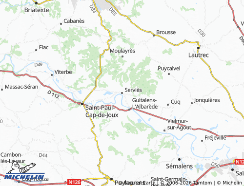 Mappa MICHELIN Serviès - ViaMichelin
