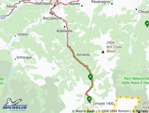 Mapa MICHELIN Vernante - ViaMichelin