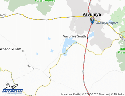 MICHELIN Periya Ulukkulama map - ViaMichelin