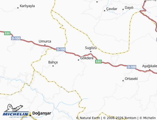 MICHELIN Gökdere map - ViaMichelin