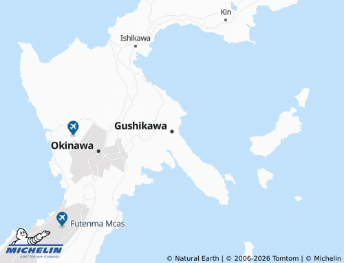 Kaart MICHELIN Gushikawa - ViaMichelin
