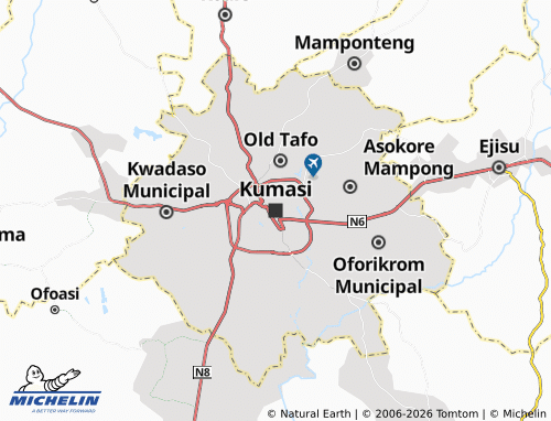 Mapa MICHELIN Kumasi - ViaMichelin