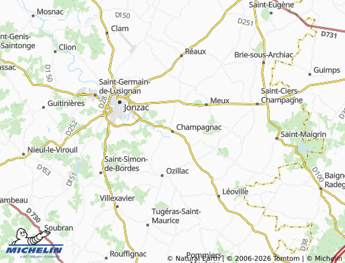 Mapa MICHELIN Champagnac - ViaMichelin