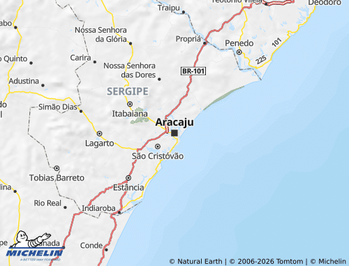 Carte MICHELIN Sergipe - ViaMichelin