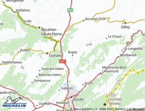 MICHELIN-Landkarte Bugny - ViaMichelin