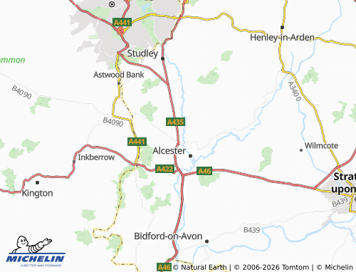 Carte MICHELIN Kings Coughton - ViaMichelin