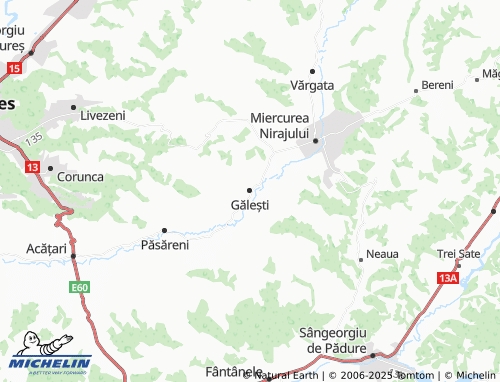 MICHELIN Gălești map - ViaMichelin