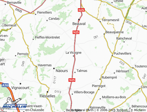 Carte MICHELIN La Vicogne - ViaMichelin