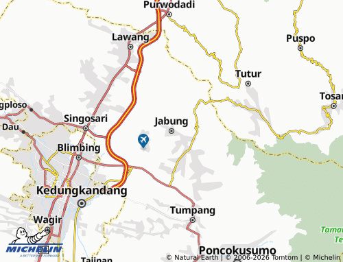 MICHELIN Jabung map - ViaMichelin