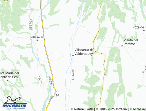 Mappa MICHELIN Villazanzo de Valderaduey - ViaMichelin