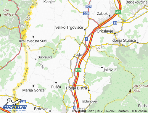 MICHELIN Luka map - ViaMichelin