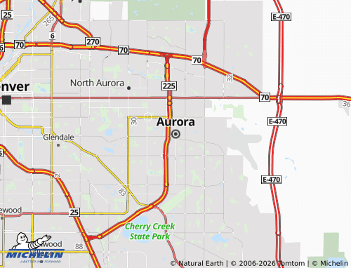 Mapa MICHELIN Aurora - ViaMichelin