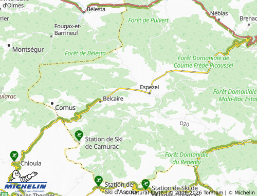 Mappa MICHELIN Roquefeuil - ViaMichelin