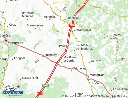Mapa MICHELIN Pouillac - ViaMichelin