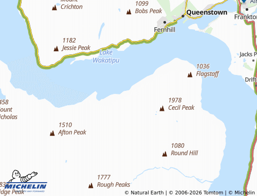 Mapa MICHELIN Cecil Peak - ViaMichelin