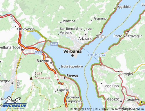 MICHELIN Verbania map - ViaMichelin