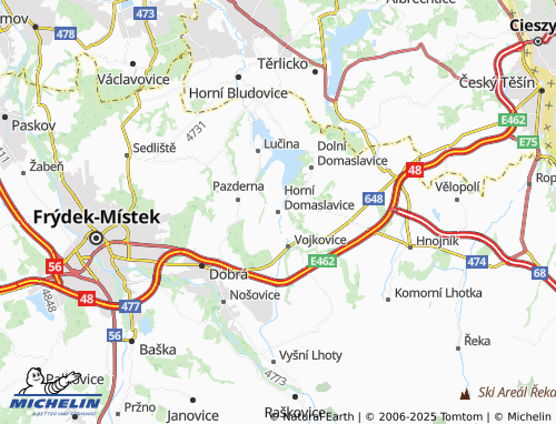 MICHELIN-Landkarte Horní Domaslavice - ViaMichelin