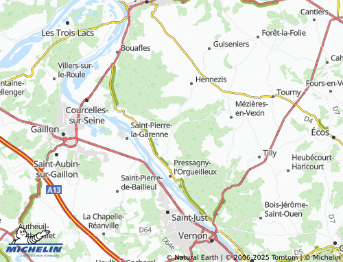 Carte MICHELIN Pressagny-le-Val - ViaMichelin