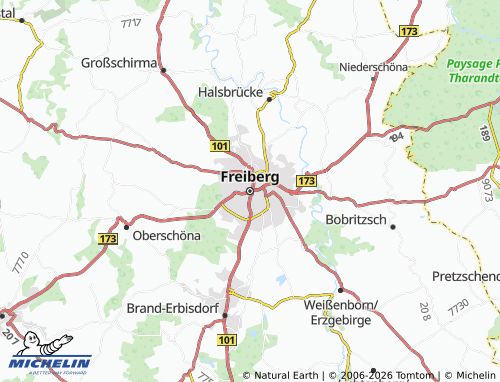 MICHELIN Freiberg map - ViaMichelin