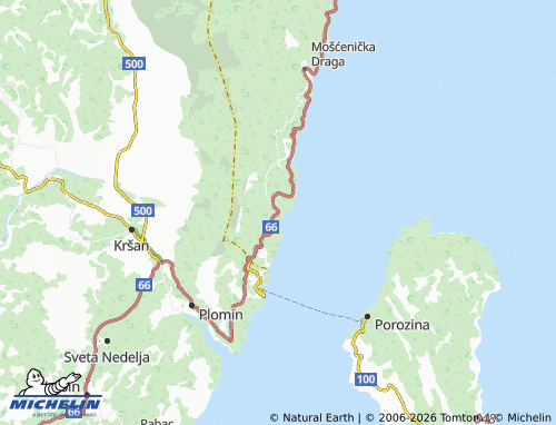 Mapa MICHELIN Brseč - ViaMichelin