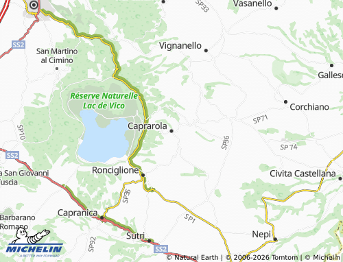 MICHELIN-Landkarte Caprarola - ViaMichelin