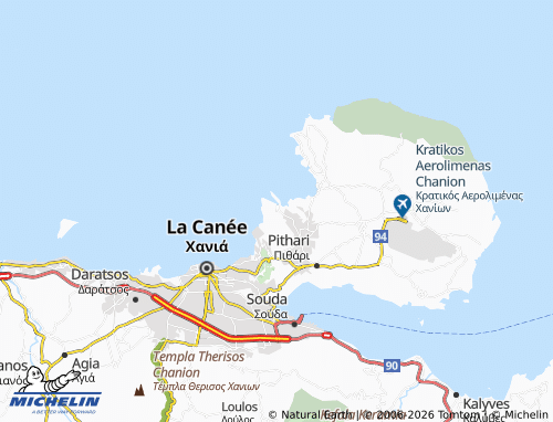Carte MICHELIN Agios Onoyfrios - ViaMichelin