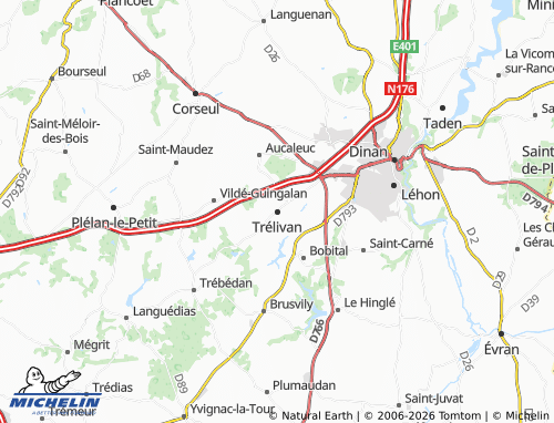 Mappa MICHELIN Trélivan - ViaMichelin
