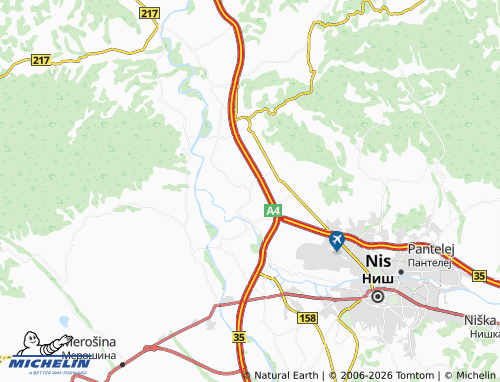 Mapa MICHELIN Vrtište - ViaMichelin