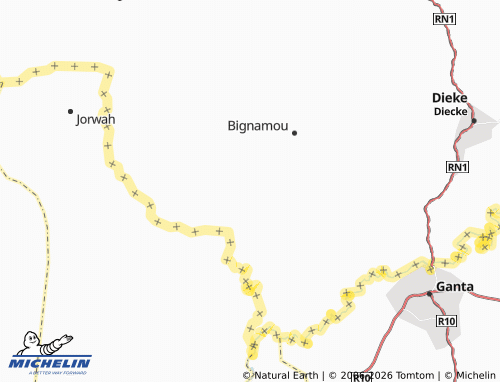 Mappa MICHELIN Gbadiou - ViaMichelin