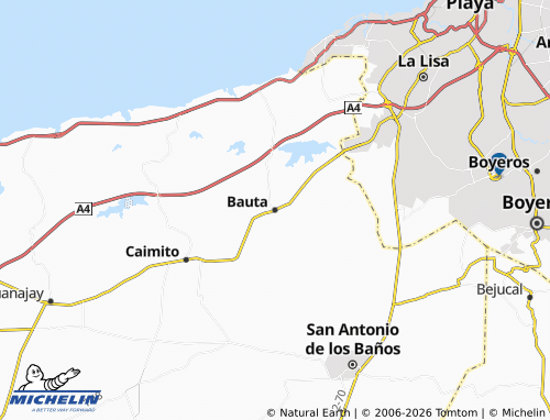 MICHELIN Bauta map - ViaMichelin