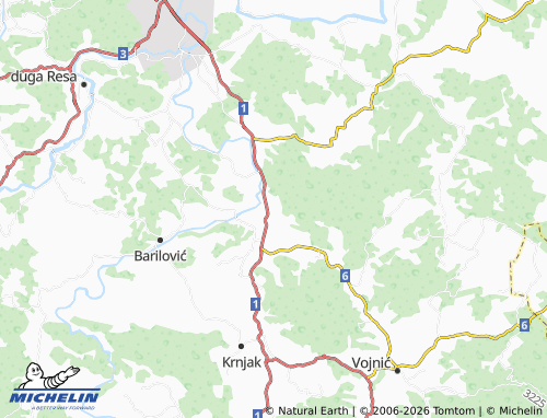 Mapa MICHELIN Tušilović - ViaMichelin