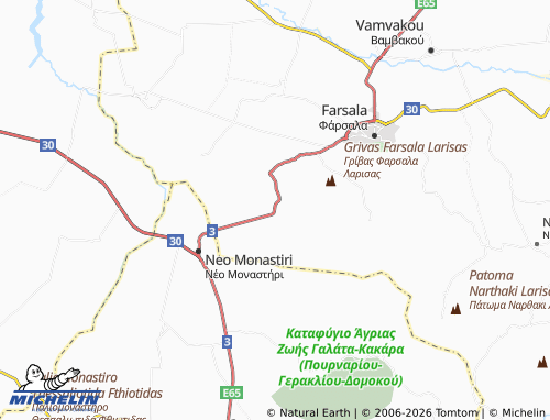 Carte MICHELIN Vrysia - ViaMichelin