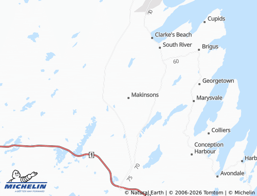 Mapa MICHELIN Makinsons - ViaMichelin