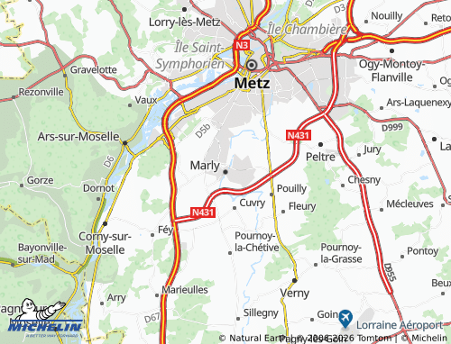 Mappa MICHELIN Marly - ViaMichelin