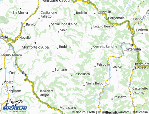 Mapa MICHELIN Serravalle Langhe - ViaMichelin