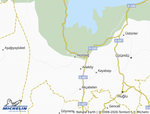 Mappa MICHELIN Yeşildağ - ViaMichelin