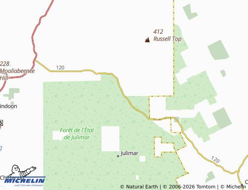 MICHELIN Bindoon Training Area map - ViaMichelin