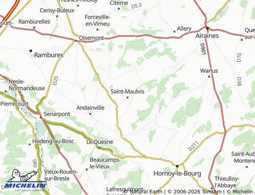 Mappa MICHELIN Saint-Maulvis - ViaMichelin