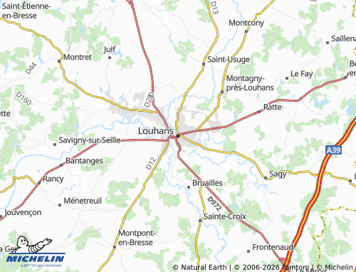 MICHELIN Louhans map - ViaMichelin