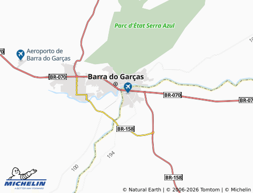 MICHELIN Aragarças map - ViaMichelin
