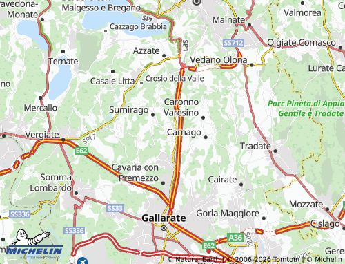 MICHELIN Albizzate map - ViaMichelin