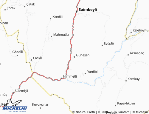 MICHELIN Gürleşen map - ViaMichelin