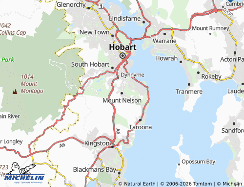 Mapa MICHELIN Mount Nelson - ViaMichelin