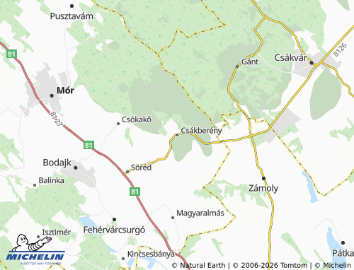Mappa MICHELIN Csákberény - ViaMichelin