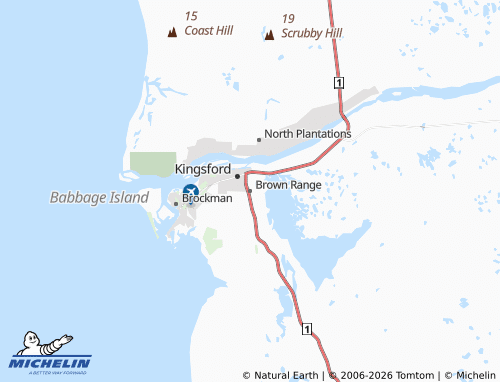 Mapa MICHELIN Brown Range - ViaMichelin