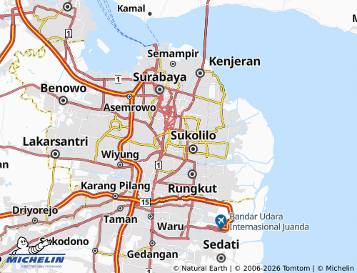 MICHELIN-Landkarte Kertajaya - ViaMichelin
