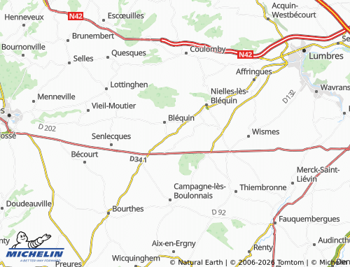 MICHELIN Ledinghem map - ViaMichelin